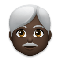 Man- Dark Skin Tone- White Hair emoji on LG